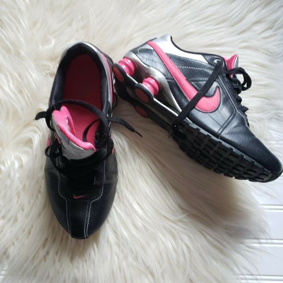 Nike Shox Conundrum Black Pink Sneakers Shoes - Picture 2 of 8